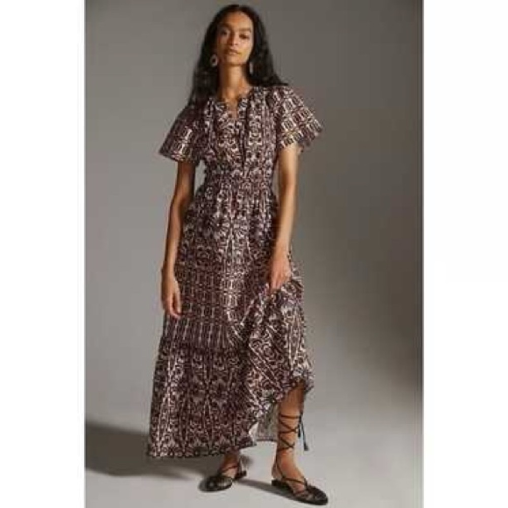 Anthropologie Maeve somerset maxi dress - size small